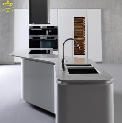 China Modern RODAY Customized High Gloss Matte Kitchen Arc Island Bar Design Kitchen And PET Sideboard for sale