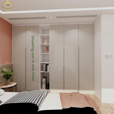 China Canton Foldable Roday Drawing In A Bedroom Professional Cabinet Hour Factory Supply Wardrobes Modern Design for sale