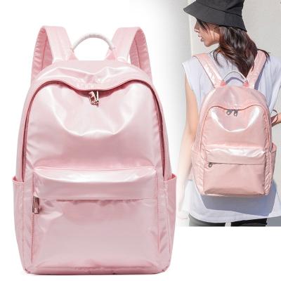 China Waterproof school bag pink patent leather 2021 other backpack bagpack school bag collage bags for girls for sale