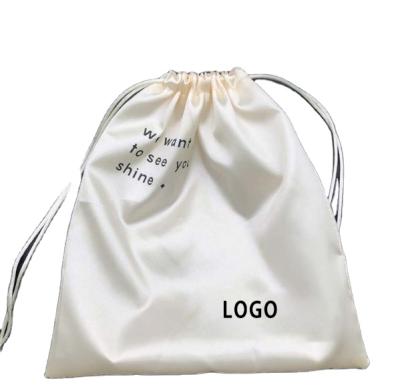 China Waterproof Logo Bags Factory Custom Jewelry Storage Bags Satin Drawstring Bag for sale