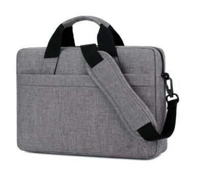 China 2021 Simple Custom Fabric Laptop Bag Polyester Soft Polyester Laptop Briefcase With Handle Business Laptop Bags Shoulder Laptop Bag for sale