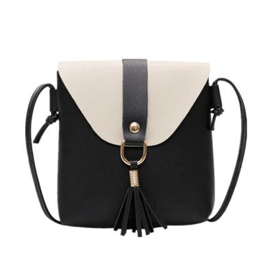 China Daily Portable Black Shoulder Cross Body Bag PU Shoulder Bag Women Leather Bag for sale