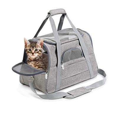 China 2021 Travel Sustainable Cat Carrier Pet Mesh Oxford Pet Bag Backpack for sale