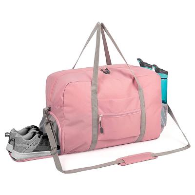 China Daily Sports Gym Pink Bag With Pocket And Shoe Compartment Travel Duffel Bag To Increase Sport Light Weight for sale