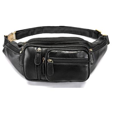 China PU Waist Bag Genuine Leather Pussy Packs Big Fanny Pack Waterproof Custom Logo Water Proof Belt Bag For Men Belt Purse Waist Bag for sale