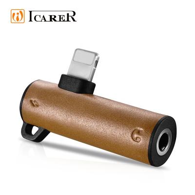 China New Arrival Mini 3.5mm Dual Shape 2 In 1 Splitter Charging Adapter For Earphone For iPhone for sale