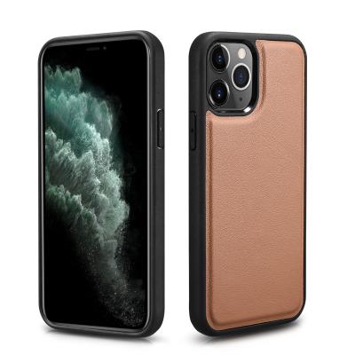 China Icarer 2020 Purely Handmade Luxury High Quality Genuine Leather Back Cover Christmas for iphone case 12 pro max 6.7inch for sale