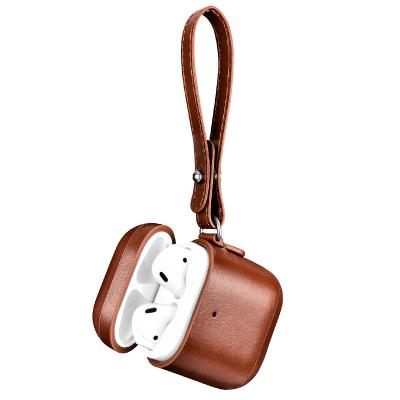 China Wholesale Price 2019 New Arrival Handmade AirPods 2 Leather Case With Leather Strap for sale