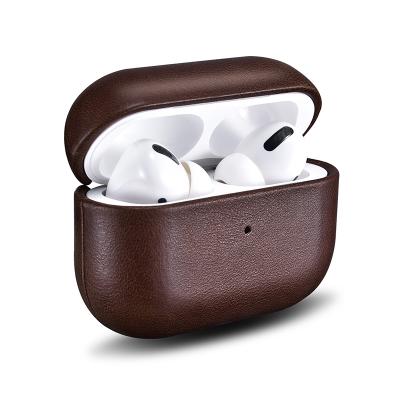 China Business Type Crazy Horse Protective 100% Genuine Leather Case Earphone Case For AirPods pro for sale