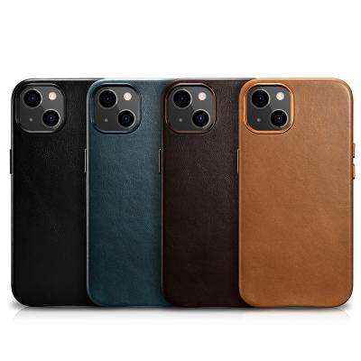 China 2021 New Super Slim Protective Mobile Phone Case Genuine Leather Cell Phone Back Cover Case For iPhone 13 mini for sale