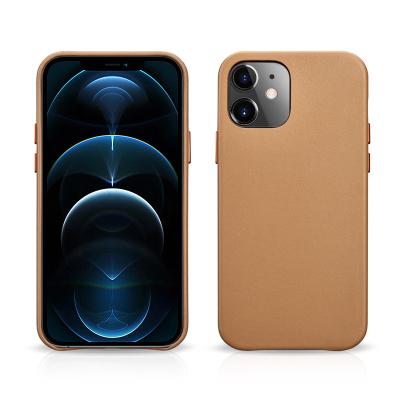 China New Arrived Leather Case Purely Handmade Shockproof Leather Back Case Mobile Phone Case For iPhone 12 pro for sale