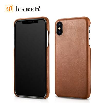 China Purely Handmade New Arrival Luxury Original Genuine Leather Protective Case For iPhone XS Max for sale