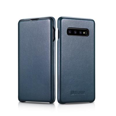 China Purely Handmade ICARER Real Shockproof Leather Case For Samsung Galaxy S10 Case For S10 Plus for sale