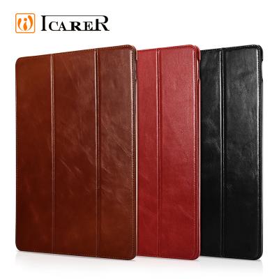 China Purely Handmade For iPad Air 2 Case For iPad 2017/2018 Case Smart Cover Genuine Leather Case for sale