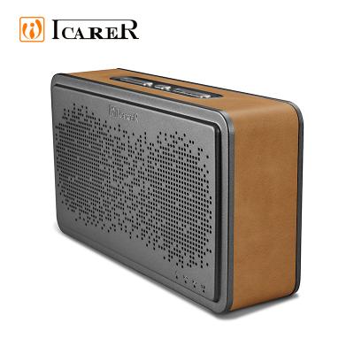 China High Fidelity Leather Wireless High Fidelity Vibration Audio Portable Best Party Radio MP3 Player Portable Speaker for sale