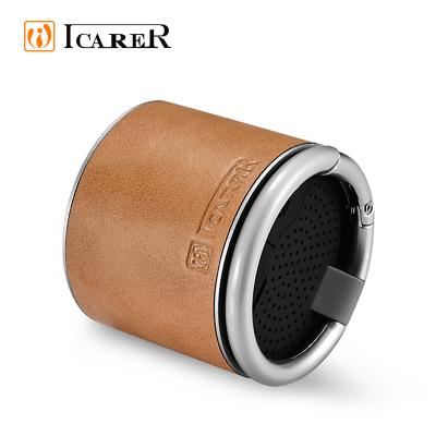 China Mini Luxury Leather Mini Portable Wireless Speaker from ICARER for sale