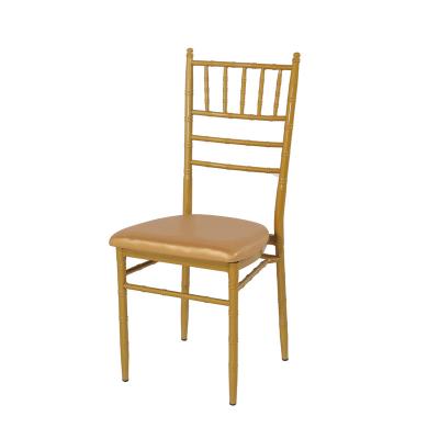 China Modern banquet party used gold chiavari hotel stackable weeding luxury dining chair for events for sale