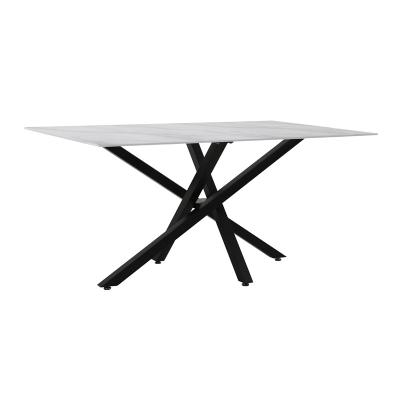 China KD White Marble Top Dinner Dining Table For Restaurant for sale