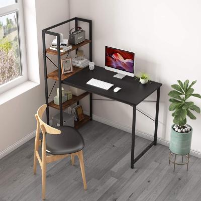 China KD Metal PC Study Oak in Storage Price Computer Table with Shelf for sale