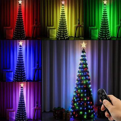 China 1.8M LED Smart Remote Control RGB Christmas Tree Fairy String Light Copper Wire Fairy Light DIY Holiday Wedding Garland for sale