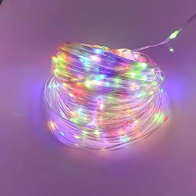 China Green PVC Wire Solar String Light 20/50/100M Outdoor Solar Fairy Light Copper Wire Solar Christmas Light for Garden Patio Party for sale