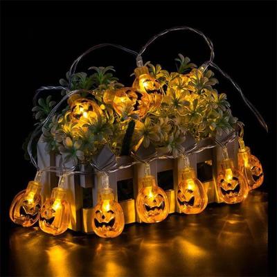 China 10LED Halloween Pumpkin Spider Bat Skull String Lights Lamp DIY Hanging Horror Halloween Decoration For Home Party Supplies for sale