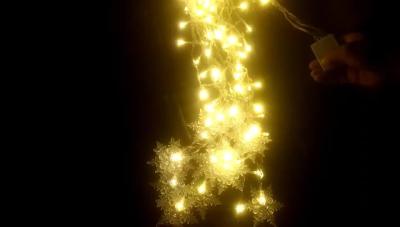 China Twinkle Star 96 LED Christmas Snowflake String Lights 10 FT Plug in Fairy Light Waterproof for Indoor Outdoor Holiday Wedding for sale