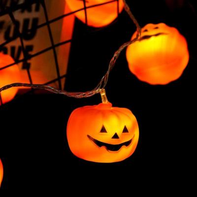 China Halloween Party String Lights Pumpkin Decorative Festive Lights Battery Operated LED with Remote Home Party Mantle Fireplace for sale