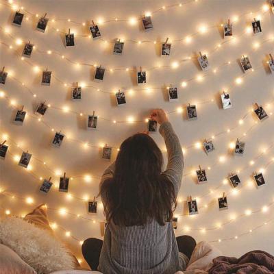 China Photo Clip USB LED String Lights Fairy Lights Outdoor Battery Operated Led Garland String Lights For Bedroom Home Decora for sale