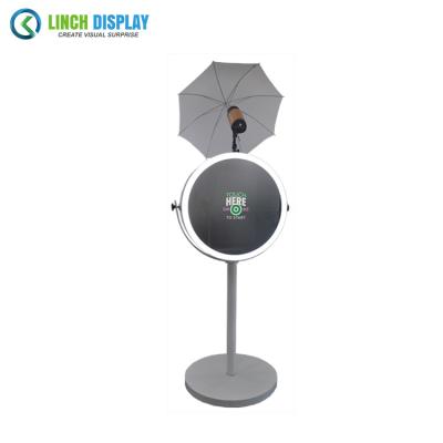 China Hot New Products Indoor Selfie Round Mirror Photo Booth For Wedding for sale