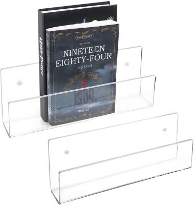 China Custom Wall Mounted Acrylic Desktop Magazine Display Rack for sale