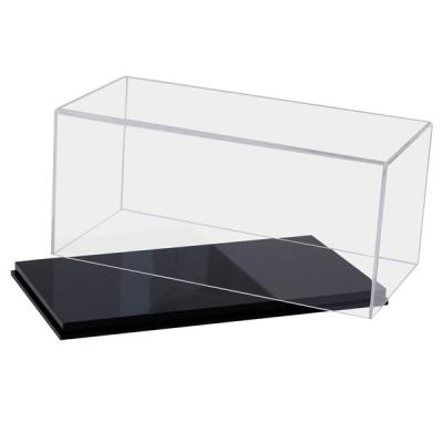 China High Transparency Custom Acrylic Dustproof Collection Acrylic Display Box With Base for sale