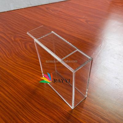 China Storage RAY YI Dust Resistant High Quality Acrylic Display Box Sliding Lid Acrylic Box for sale