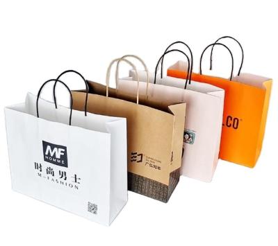 China Factory Customized Recyclable Multi Color Chinese Style Shopping Gift Kraft Paper Bag for sale