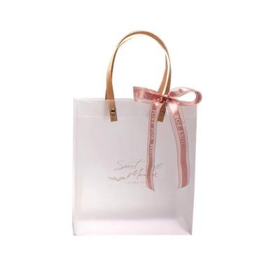 China Recyclable Custom Clear Bag PVC Bag For Gift And Promotional With Handle for sale