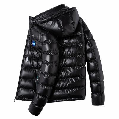 China 2022 winter breathable men's hooded cotton down jacket new design lightweight men's down jacket for sale