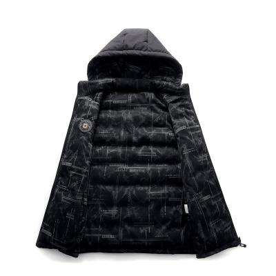 China Anti-pilling 2022 autumn and trend large size cardigan winter new men's hooded vest cotton warm vest for sale