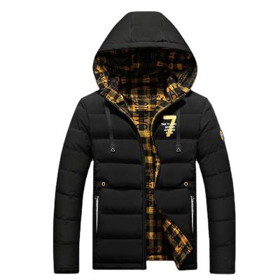 China Thickened men's autumn and winter men's color breathable clothing and cotton detachable hooded widened for sale