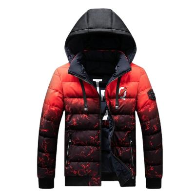 China Fashion Hooded Handsome Brand Men's Winter Colorblock Reversible Jacket Breathable Fashion Jacket for sale