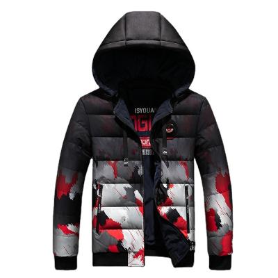 China Men's Breathable Custom Down Jacket Style Winter Outdoor Camouflage Warm Windproof Printed Down Jacket for sale