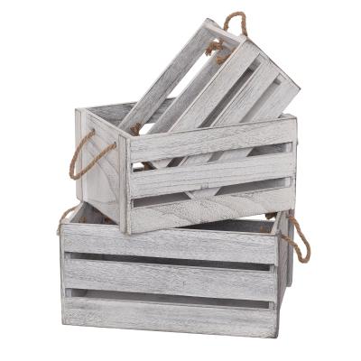 China China Wholesale Decorative Wooden Crates Small Farmhouse Wooden Storage Box For Fruit for sale