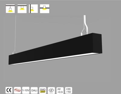 China Up-Down Aluminum Wall Office Desk Linear Strip Pendant Lighting System Recessed Linkable Led Linear Light for sale