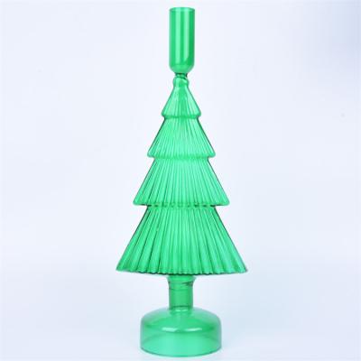 China Home Decoration Reliable Quality Candlestick Holder Pillar Blown Glass Candle Holder for sale