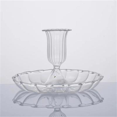 China Glass Vase Home Credible Cylinder Candlestick Candle Holder Quality Decoration Glass Candle Holder for sale