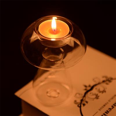 China Home Decoration Craft Home Decoration Candlestick Tea Light Glass Candle Holder for sale