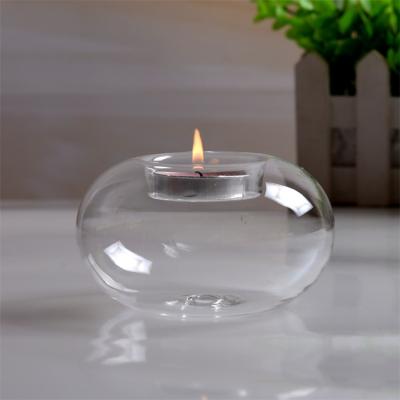 China Home Decorative Luxury Glass Candlestick Colored Glass Candle Holder Best for sale