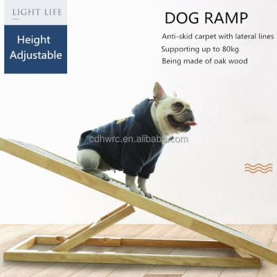 China Viable Folding Wooden Stairs Folding Dog Ramp Pet Step Loader Pet Stairs Ladder Car Dog Ramp for sale