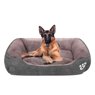 China Durable Luxury Waterproof Ultra Soft Rectangle Pet Bed Washable Dog Bed Dog Bed for sale