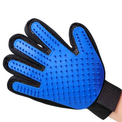 China Viable Grooming Glove Deshedding Brush Pet Glove Five Finger Design Soft Hair Remover for sale