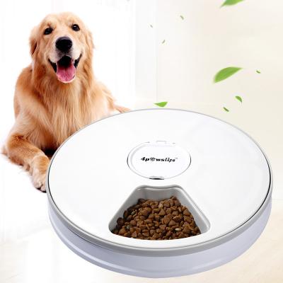 China HanwePet LCD Display Time Setting 6-Meal Automatic Dog Automatic Pet Driver Smart Programmable Pet Cat Food Dispenser In Stock for sale